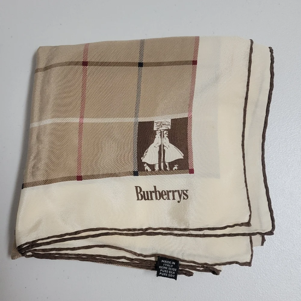 Vintage Burberrys Silk Scarf. - Picture 2 of 14